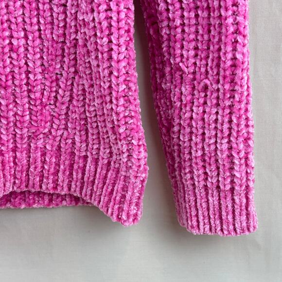 Talbots Petite Small Pink Soft Cozy Chenille Crewneck Sweater - Picture 4 of 10